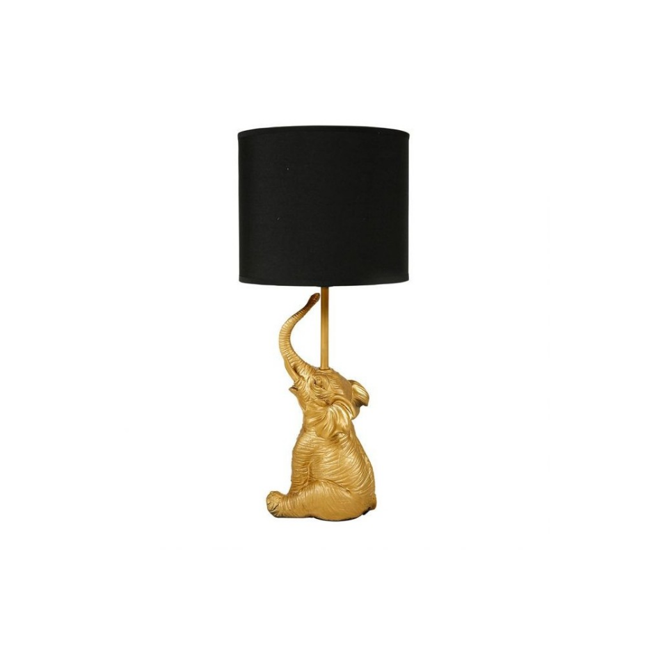 Lampe éléphant Résine Dorée