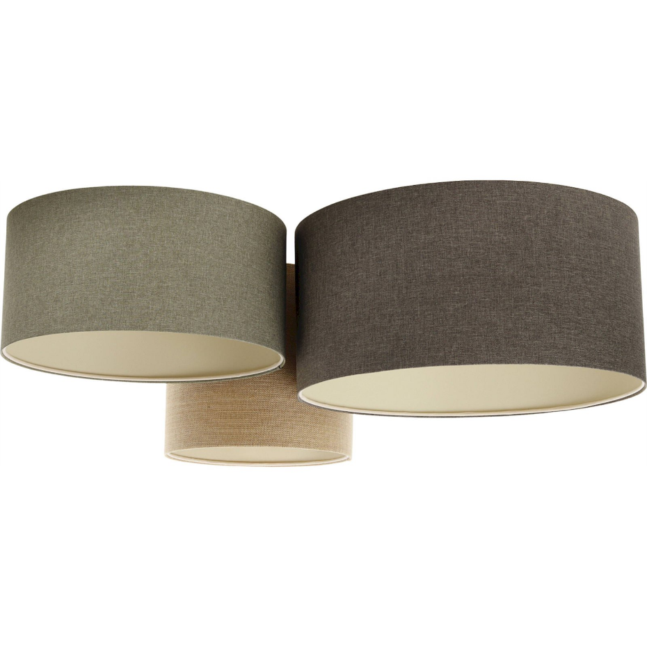 Plafonnier rond en tissu effet structuré Boho Elegant