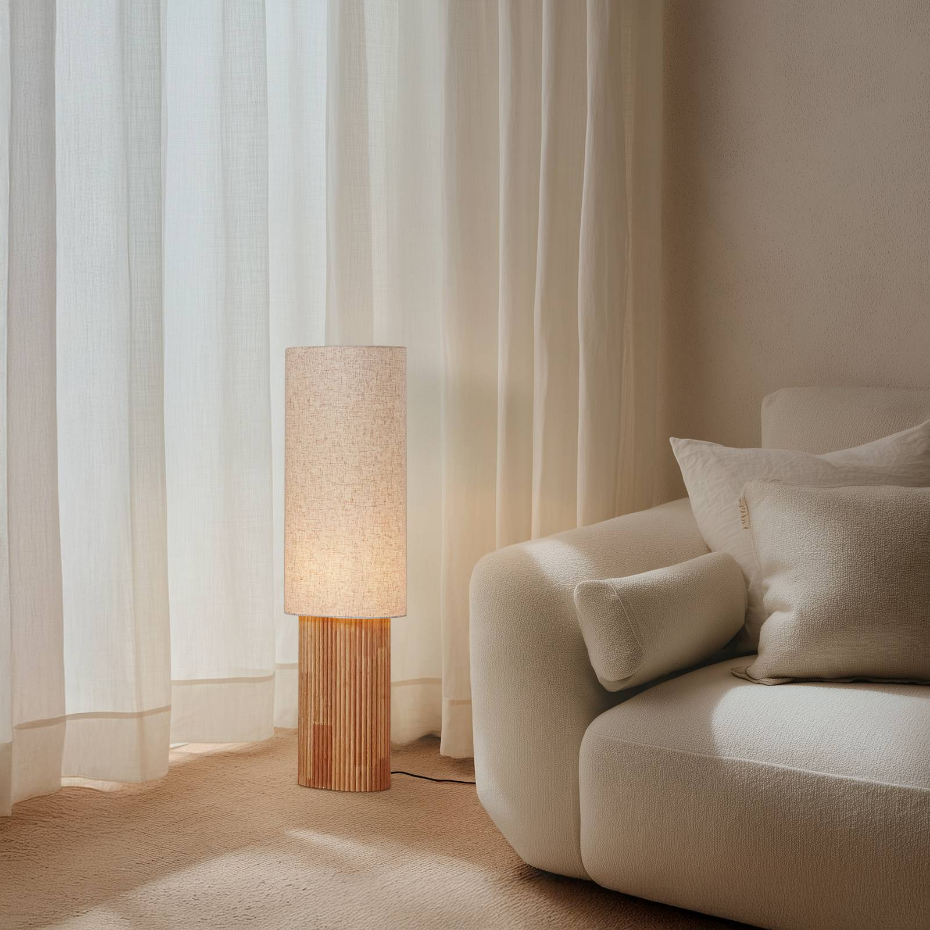 Lampadaire en bois scandinave, Kimiko