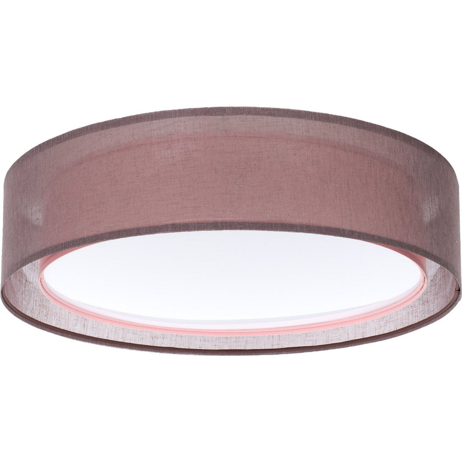 Plafonnier rond en tissu effet lumière douce Puro