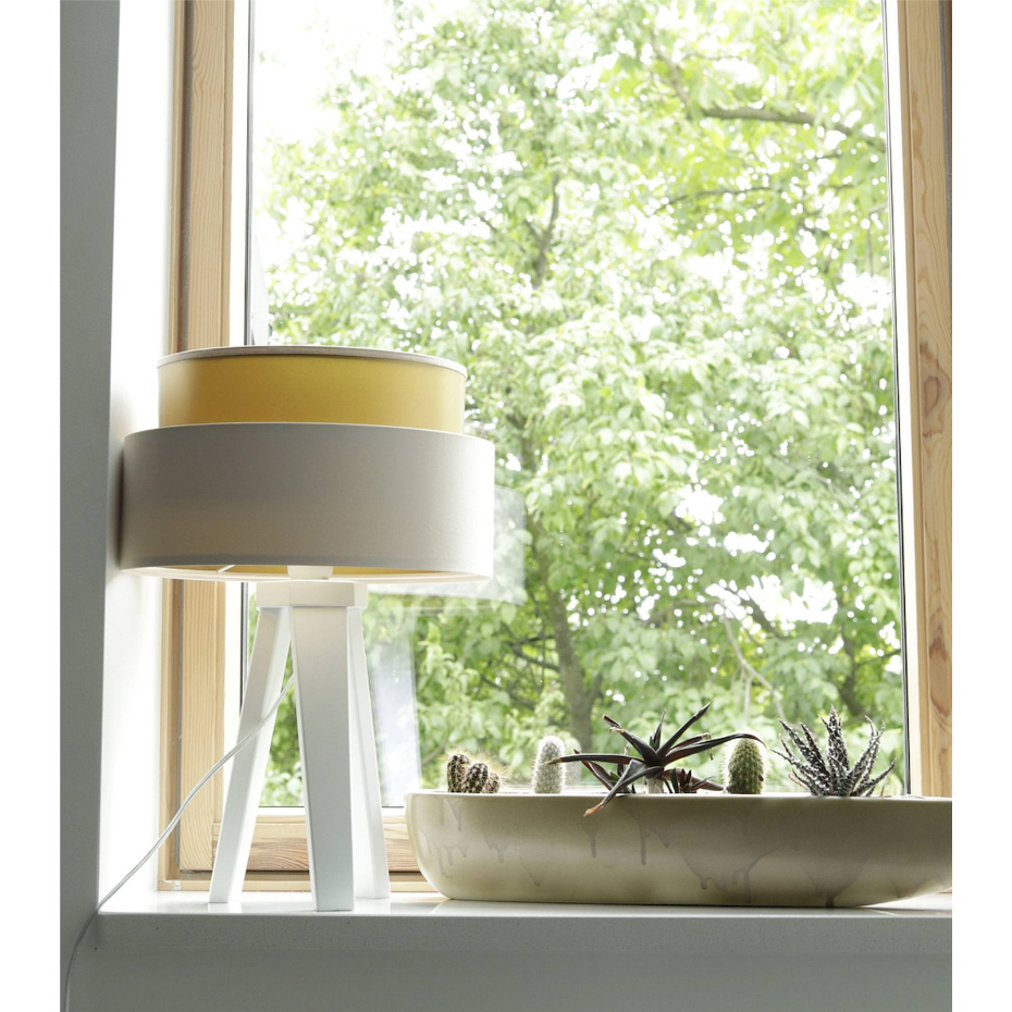 Lampe à poser ronde en PVC Duo ellegant