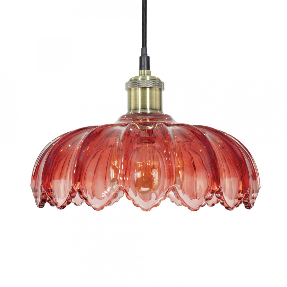 Suspension fleur en verre Ø26 cm, Pétale