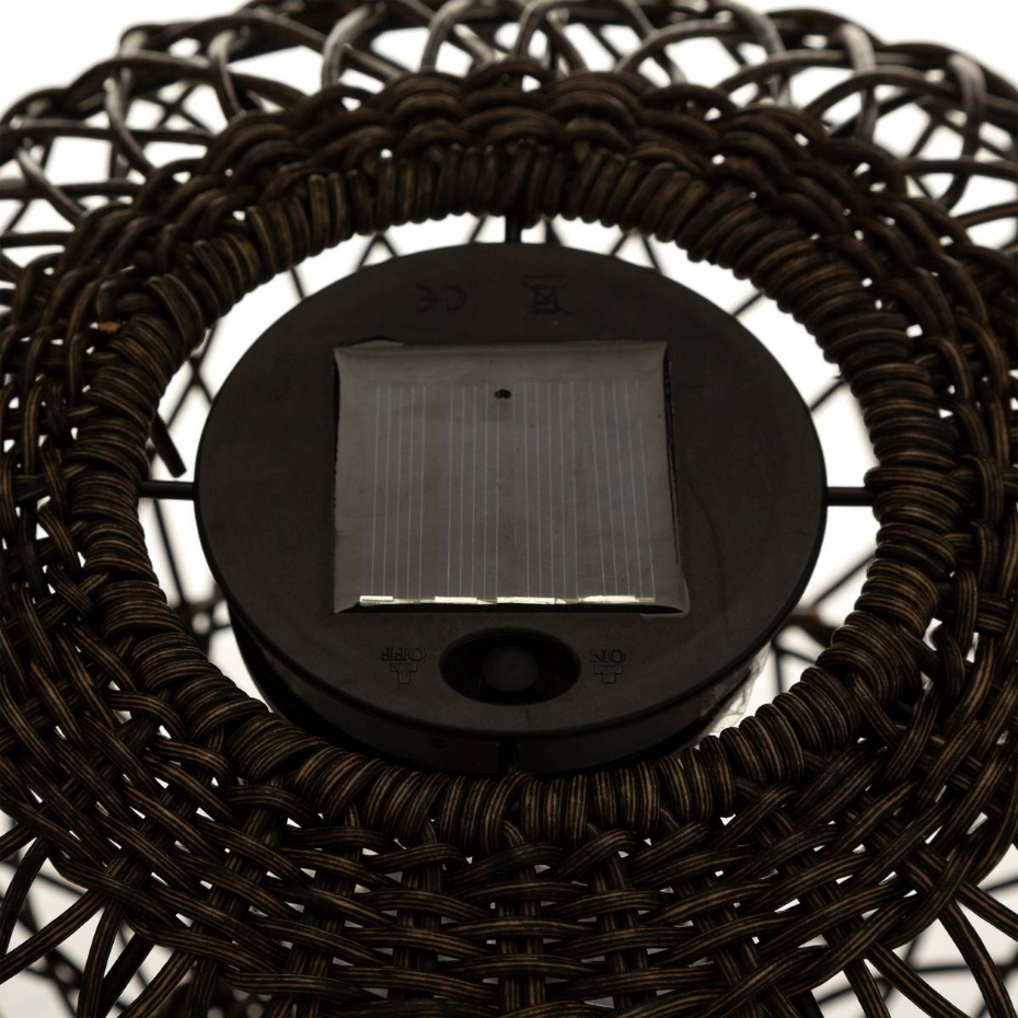 Lampe solaire d'extérieur osier tressé BOULE