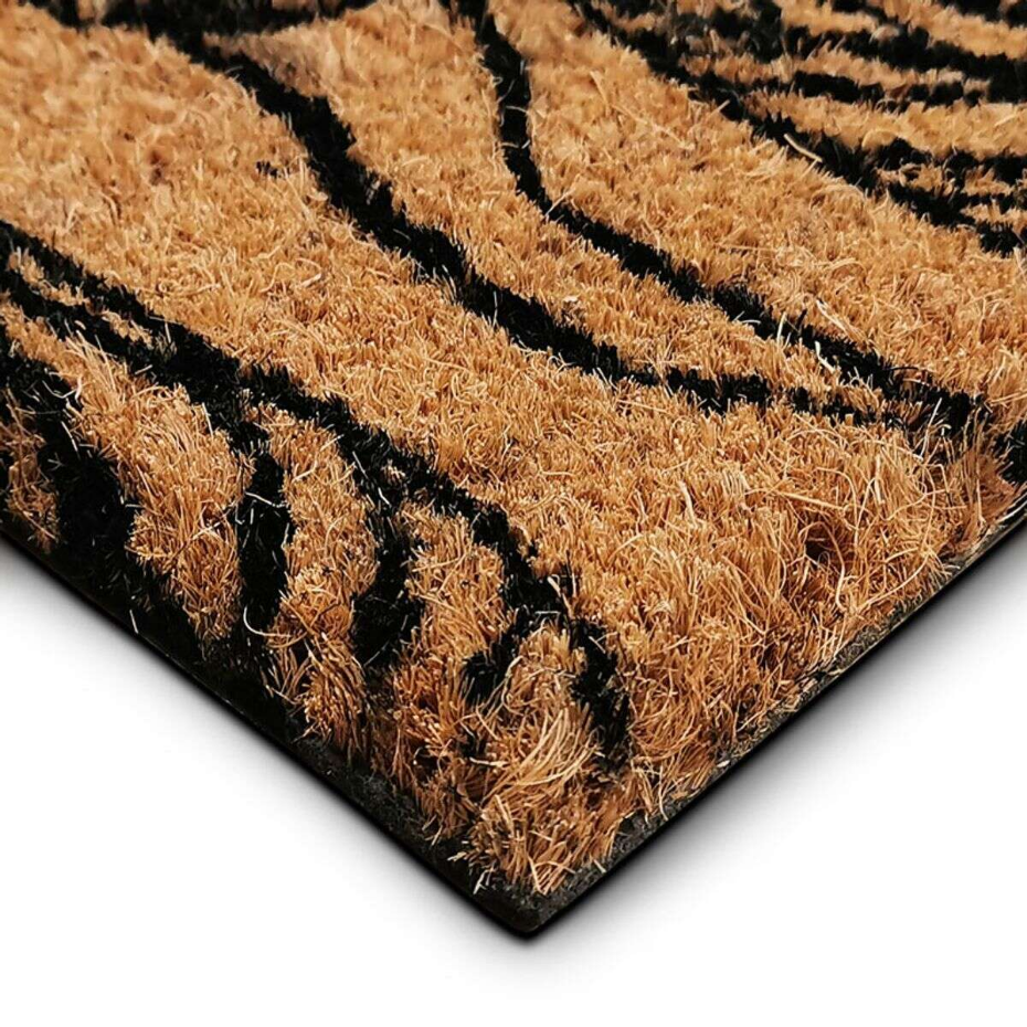 Paillasson fibre de coco motif feuilles - NERVURE
