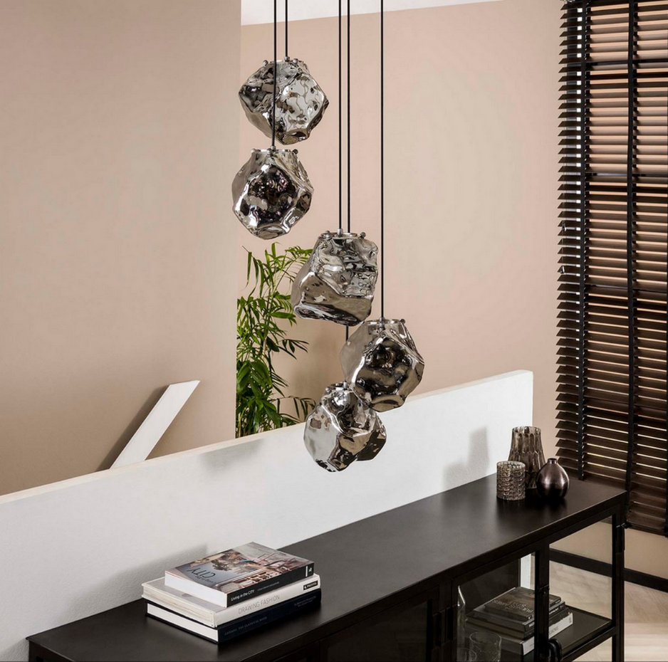 Lustre vertical en verre soufflé - ROCKY FIVE