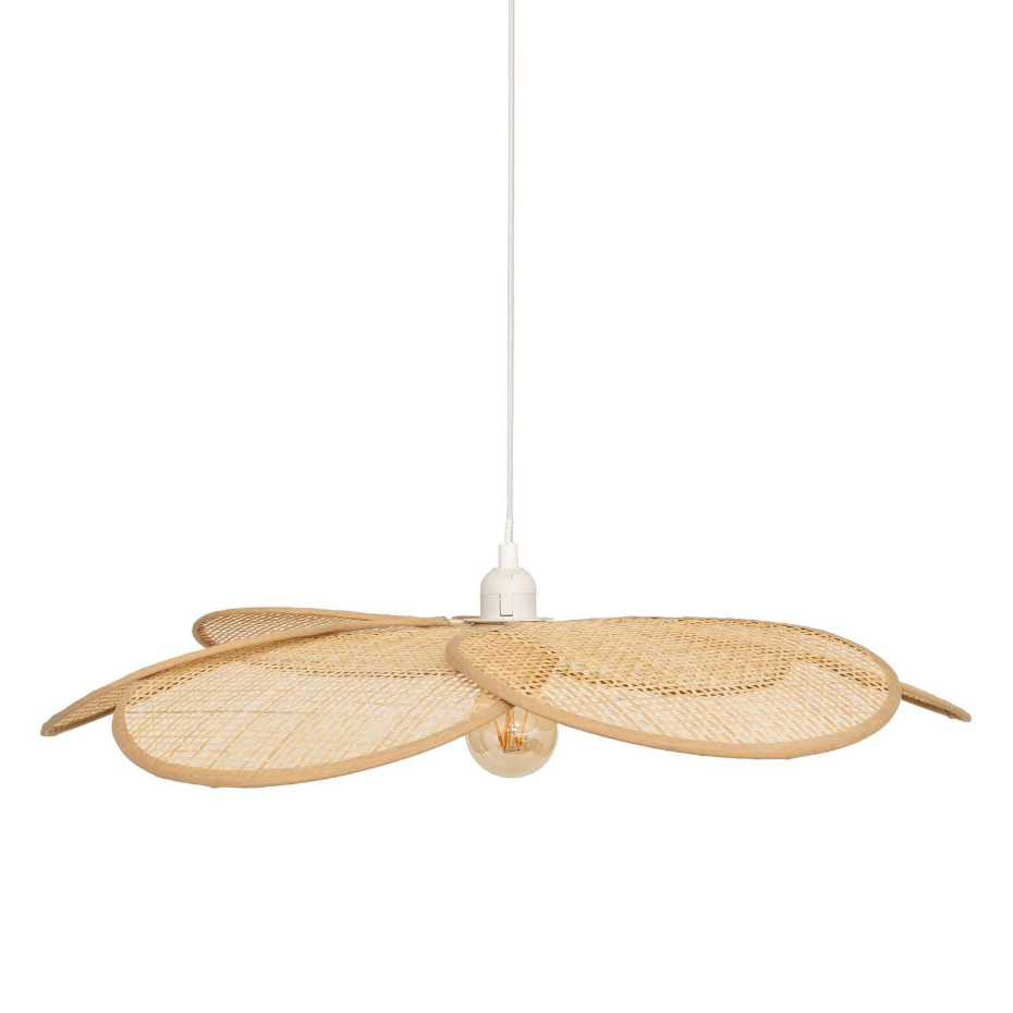 Suspension en bois et acier pétales
