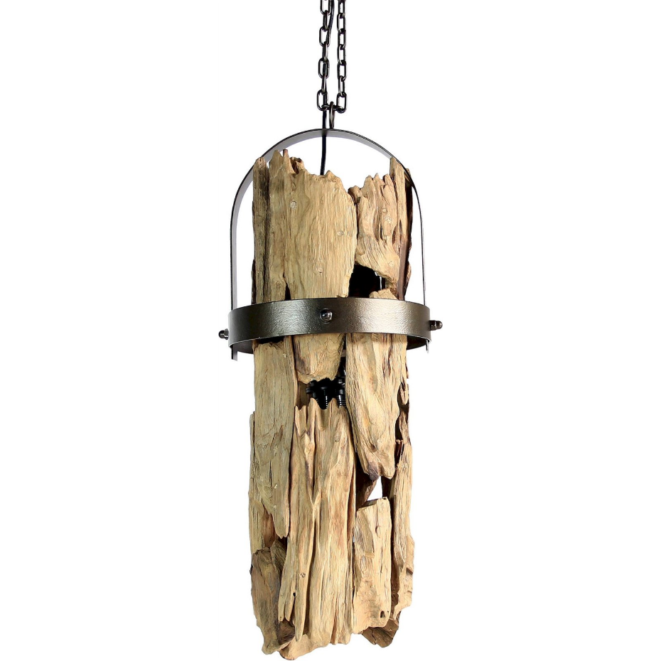 Suspension en bois et fer forme organique Item Home Lamps 2c 24