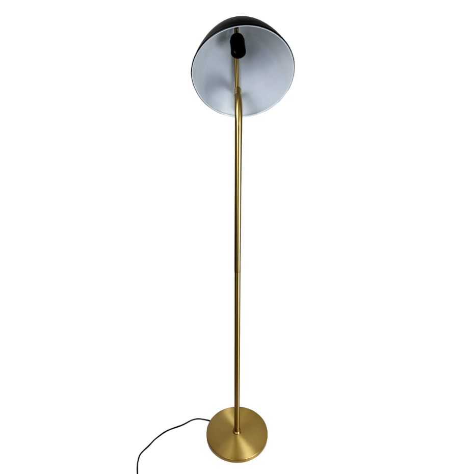 Lampadaire en Métal, noir et laiton OULU