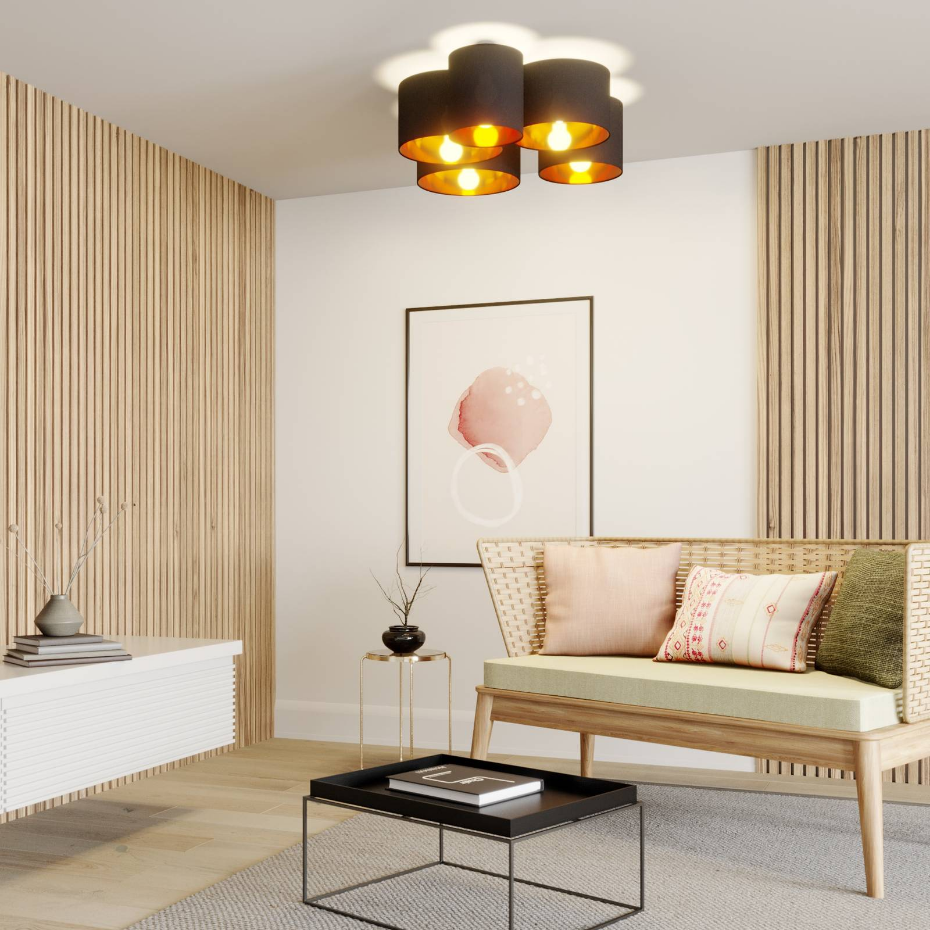 Plafonnier en textile moderne, Laurenz
