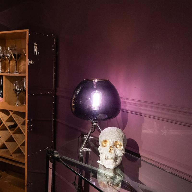 Lampe en verre et acier, SPHERE