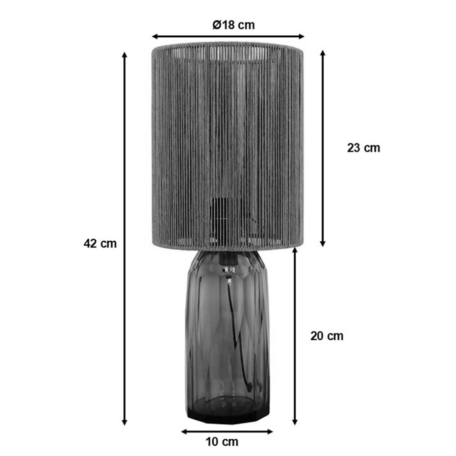 Lampe en verre et viscose, VECCIO