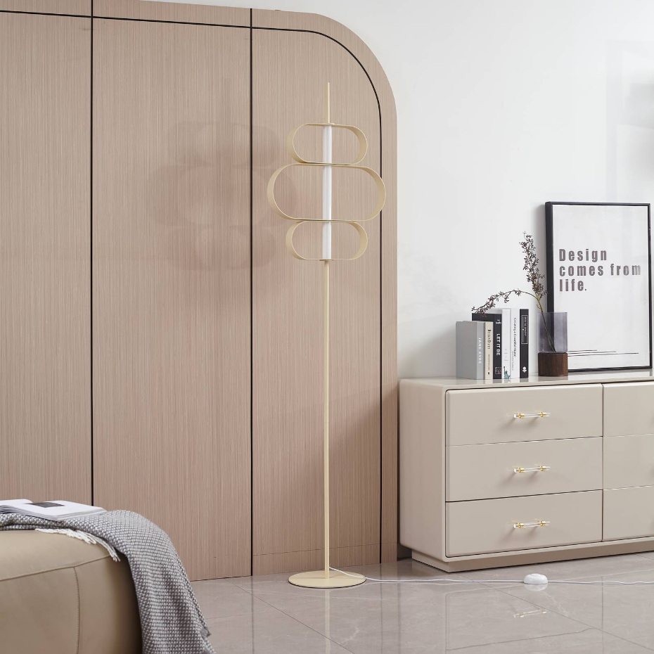Lampadaire en métal moderneLED, Audrina