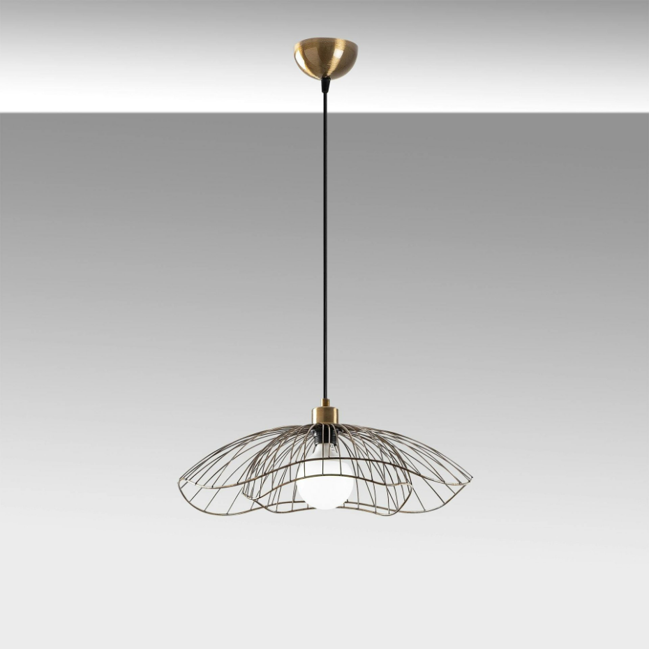 Suspension métal double fleur SINOP