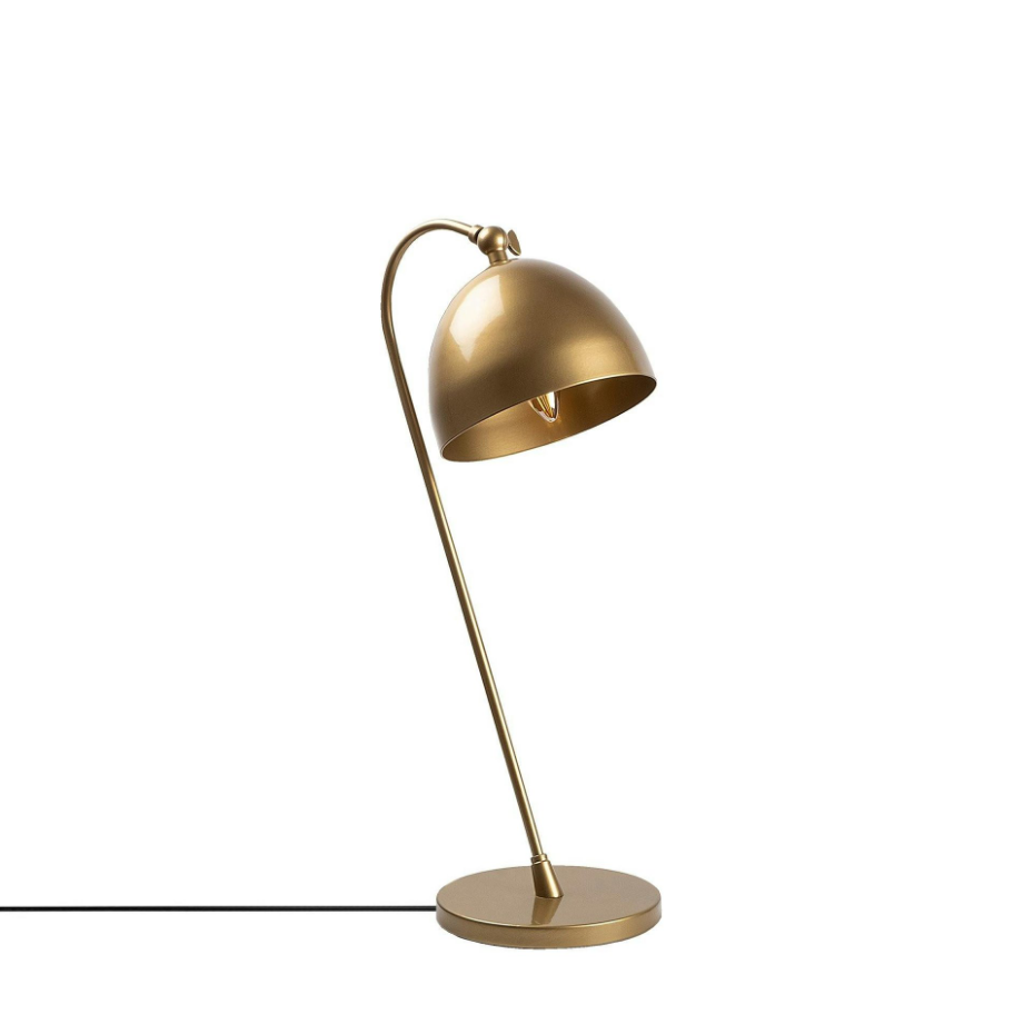 Lampe de chevet vintage cuivrée, abat-jour rond orientable SILE