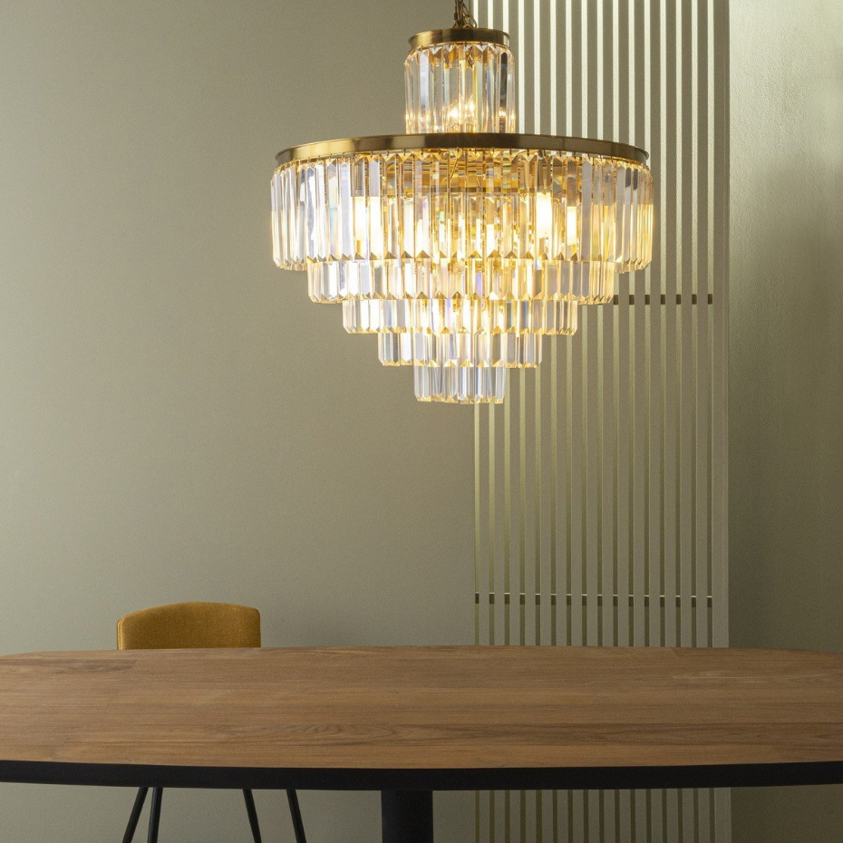 Lustre doré fulgurant GM L 200 cm - FULGURANT