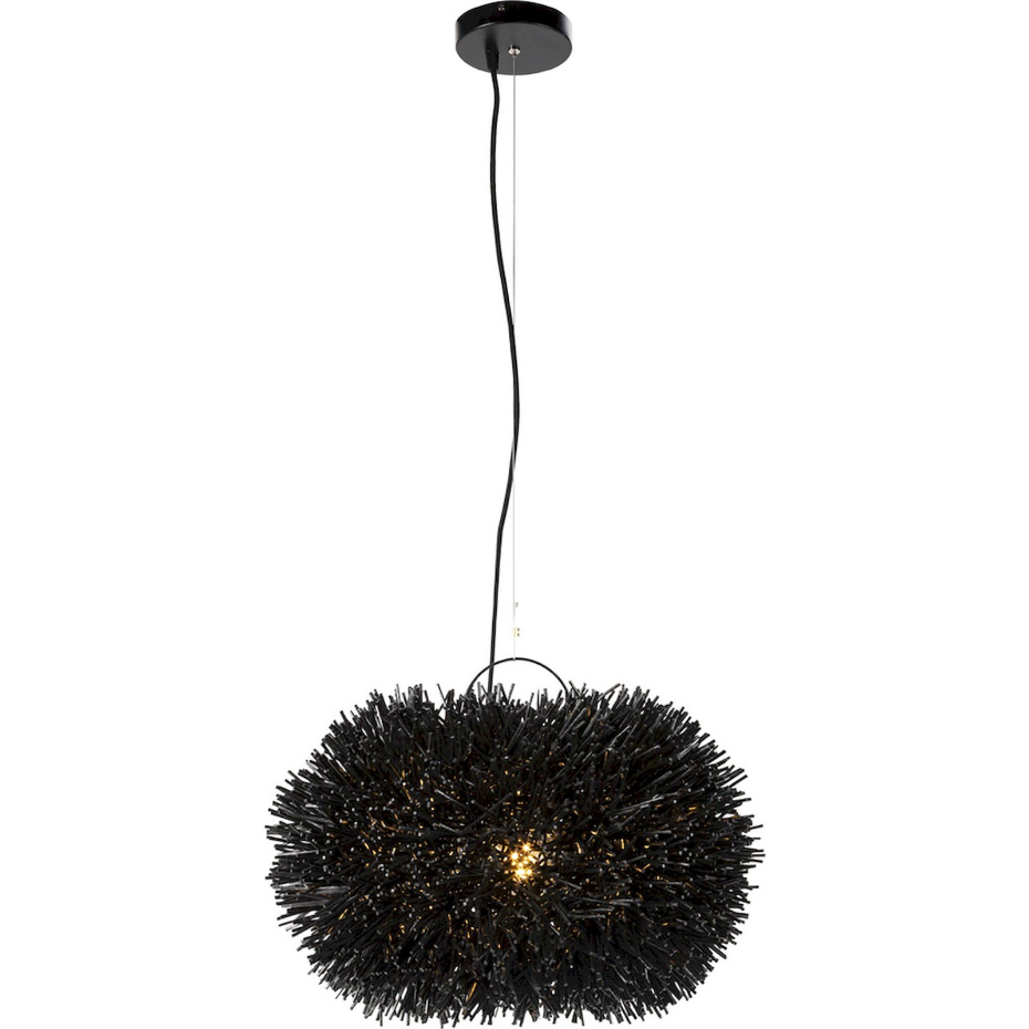 Suspension en rotin rond design contemporain