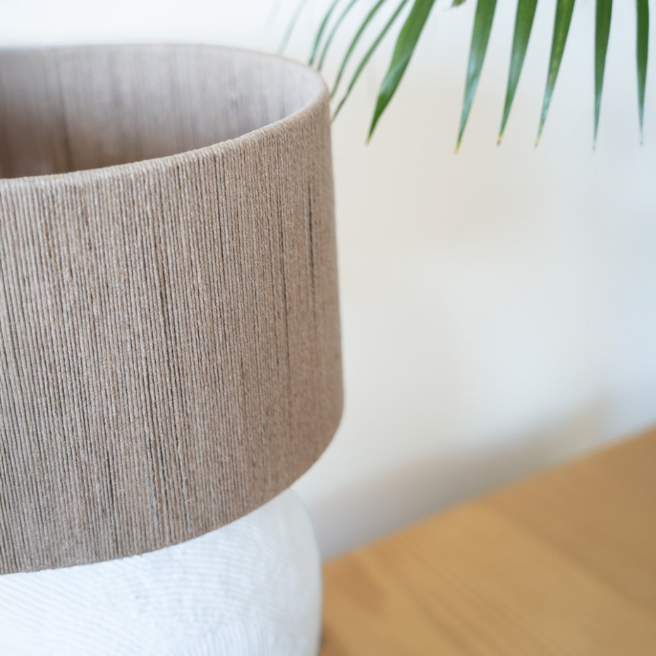 Lampe en jute et papier - NINA