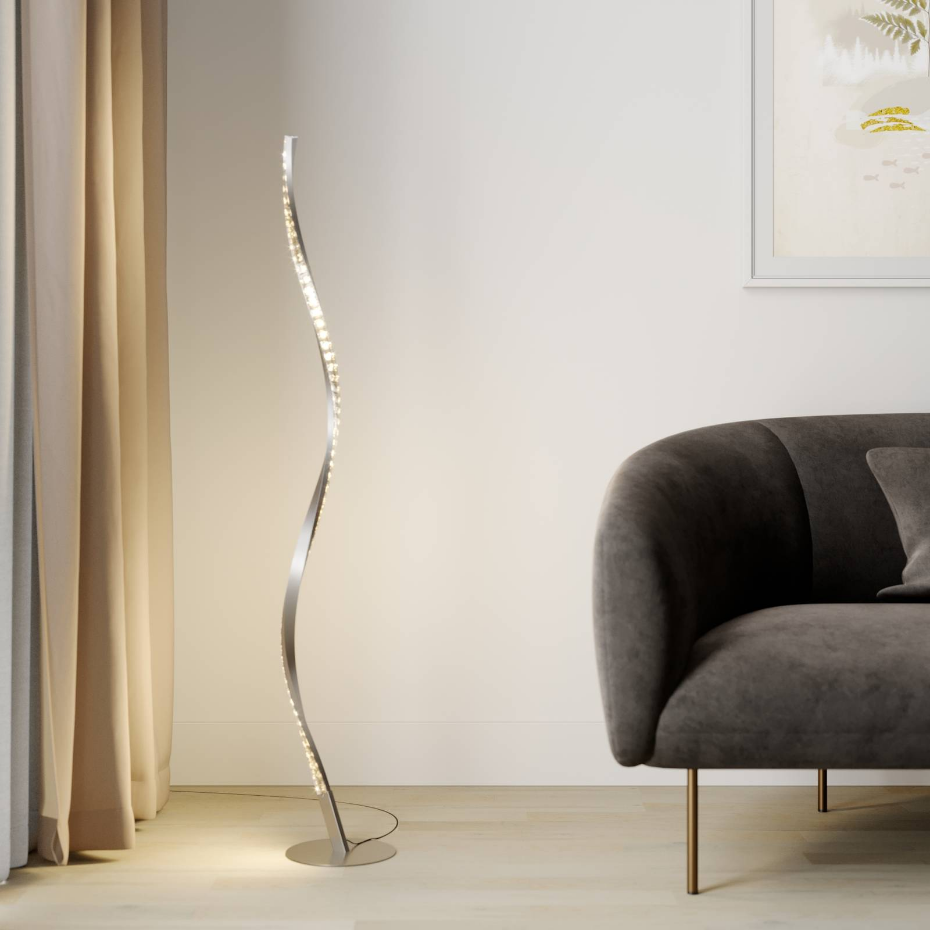 Lampadaire en aluminium moderneLED, Criostal