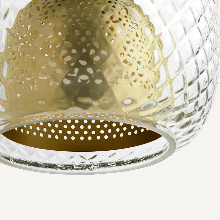 Lampe à poser, laiton et verre ciselé, Mistinguett