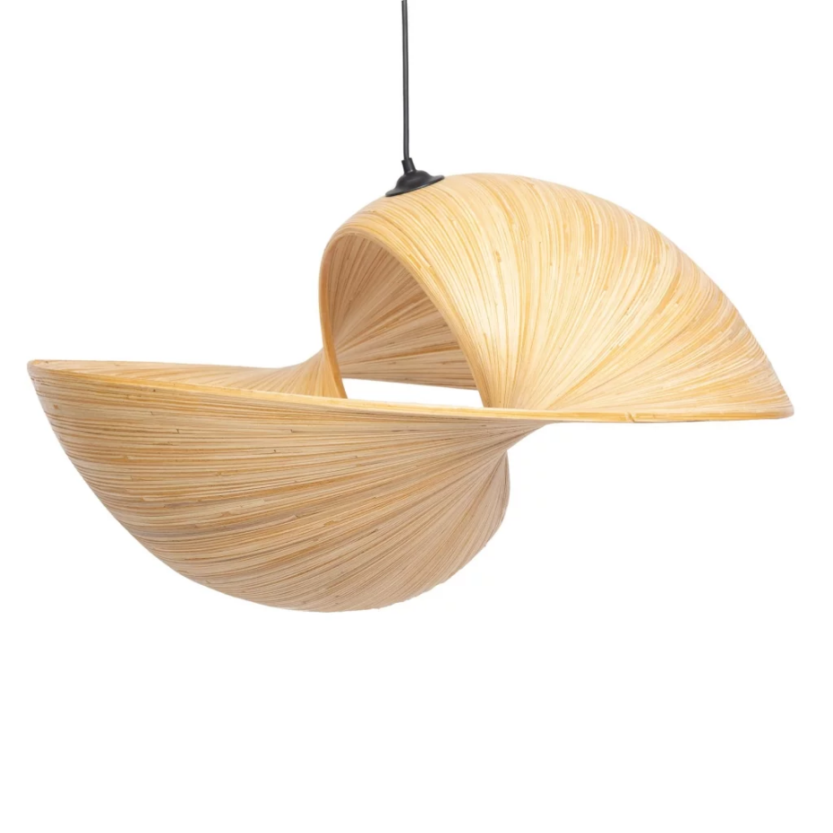 Suspension en bambou forme coquillage EKO