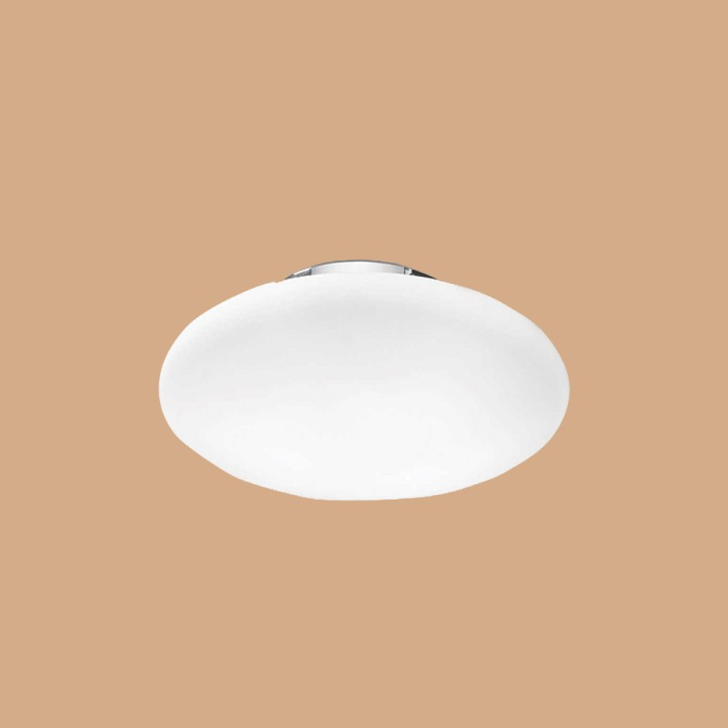 Plafonnier En Verre Blanc Souffle Yoga