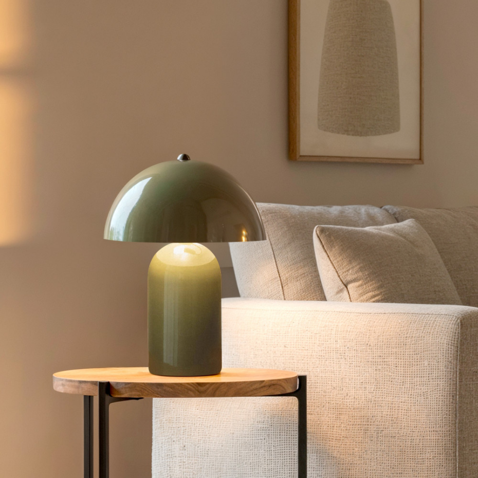 Lampe à poser champignon en métal- ARTO