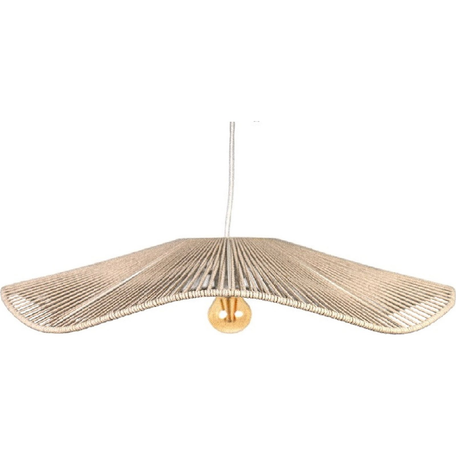 Suspension en coton tressé forme carrée style contemporain