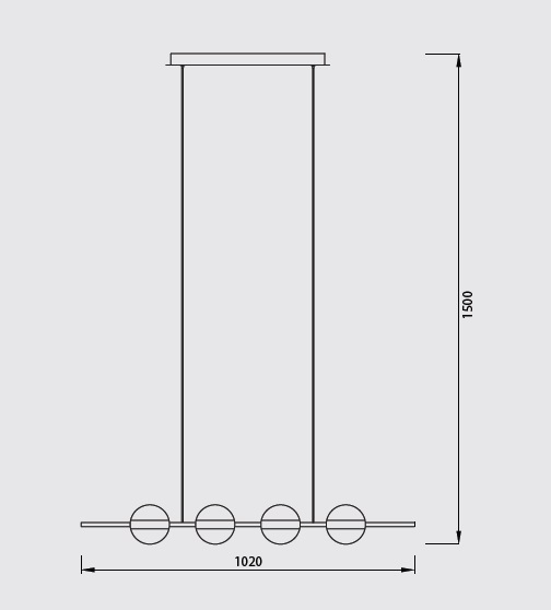 Suspension en métal design, CUBA