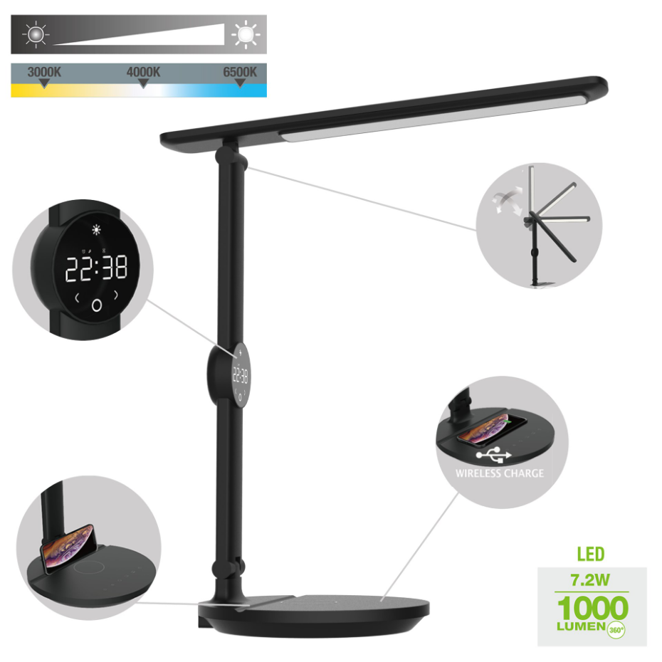 Lampe de bureau en plastique, ALEX PLUS
