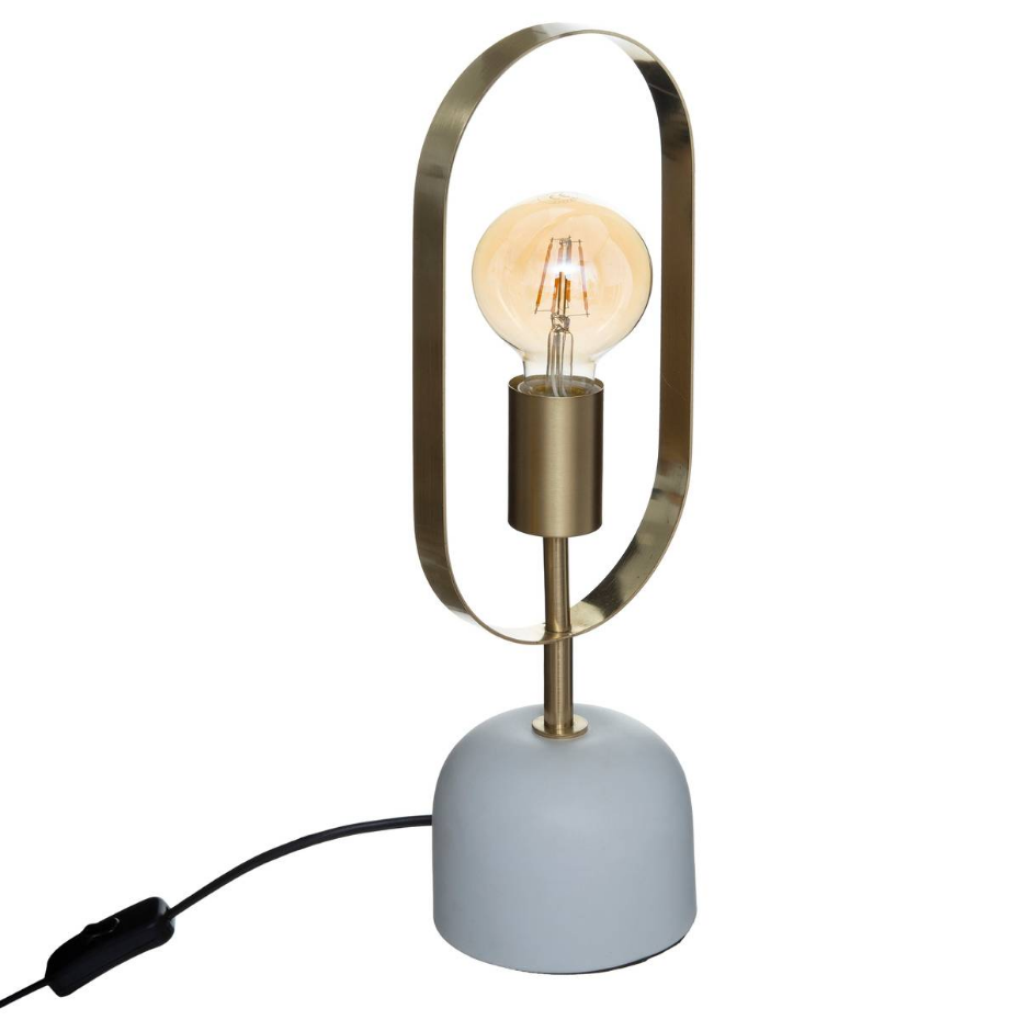 Lampe base marbre et métal graphique EDI