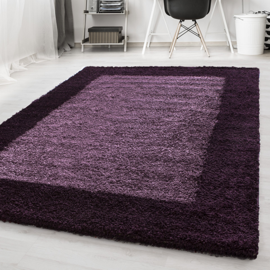 Tapis de salon shaggy bicolore OTTA
