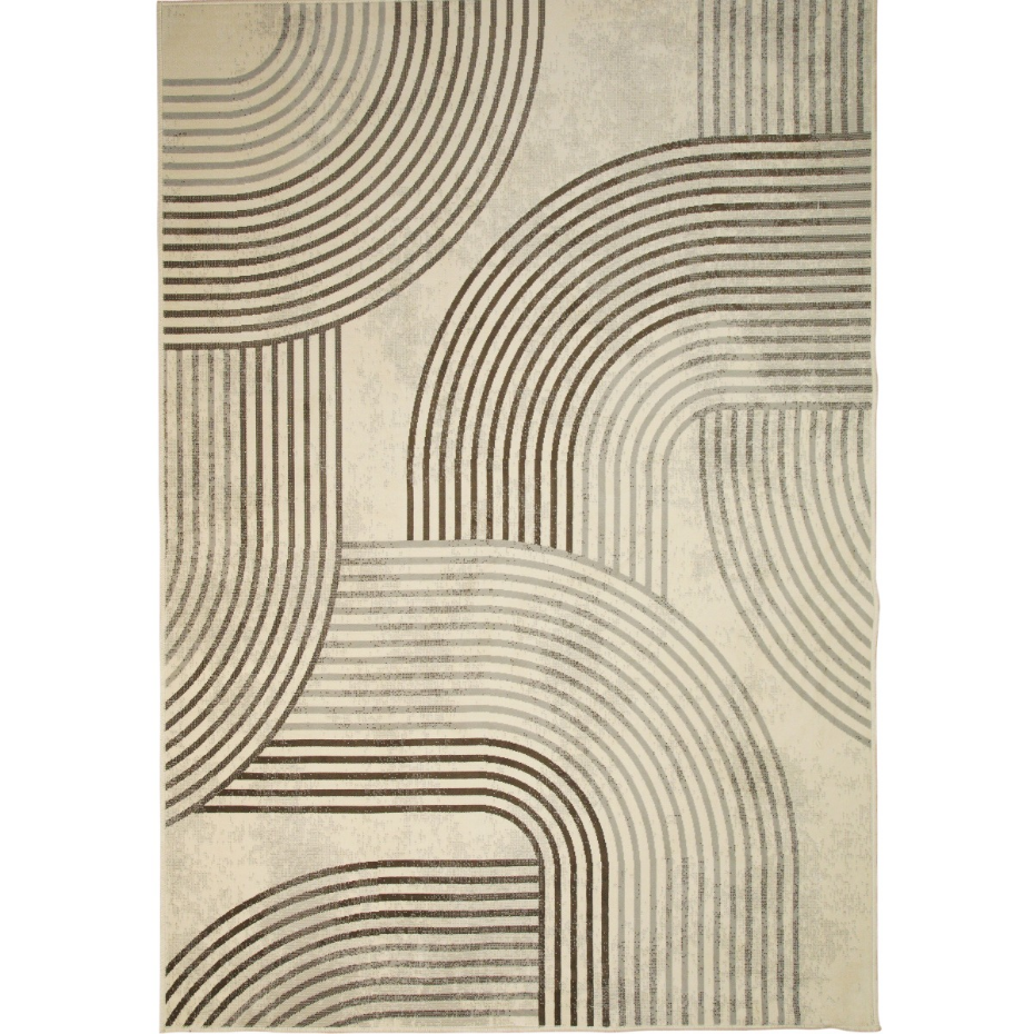 Tapis salon scandinave moderne géométrique HAPPY