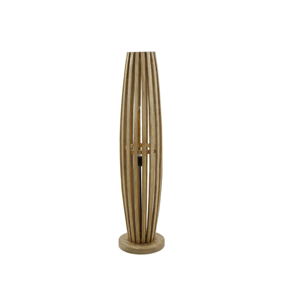 Lampadaire en bois de manguier ajouré 2 lampes LUCKNOW