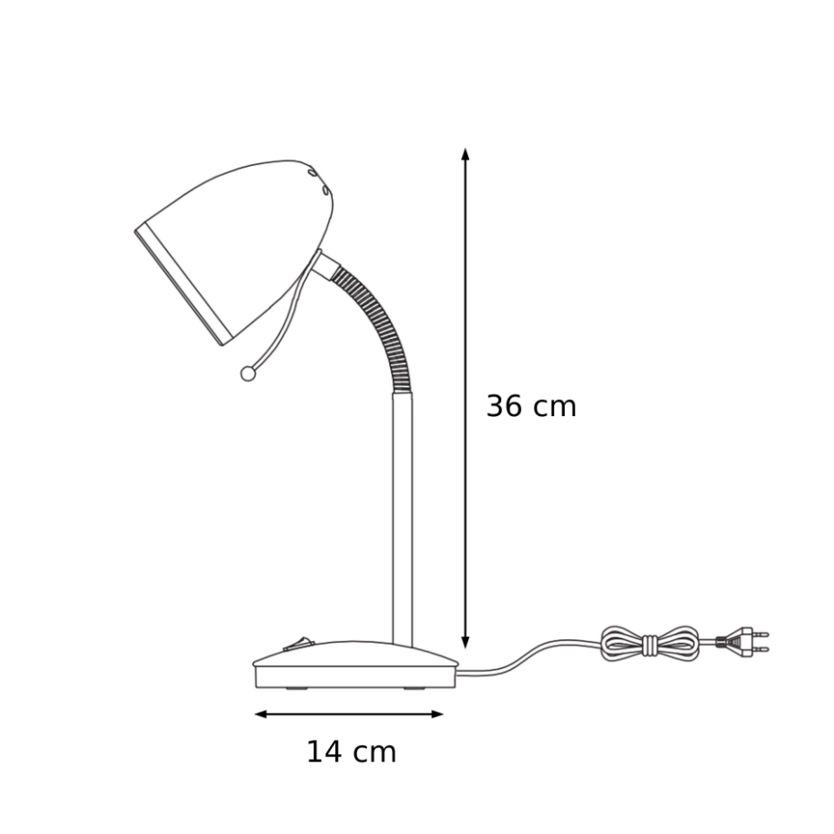 Lampe de bureau en plastique, NAE