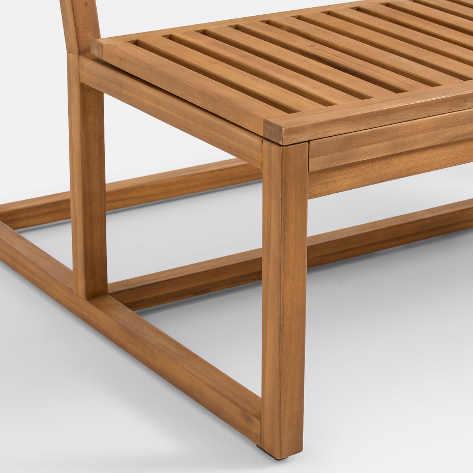 Banc-table de jardin en acacia massif, TALIA