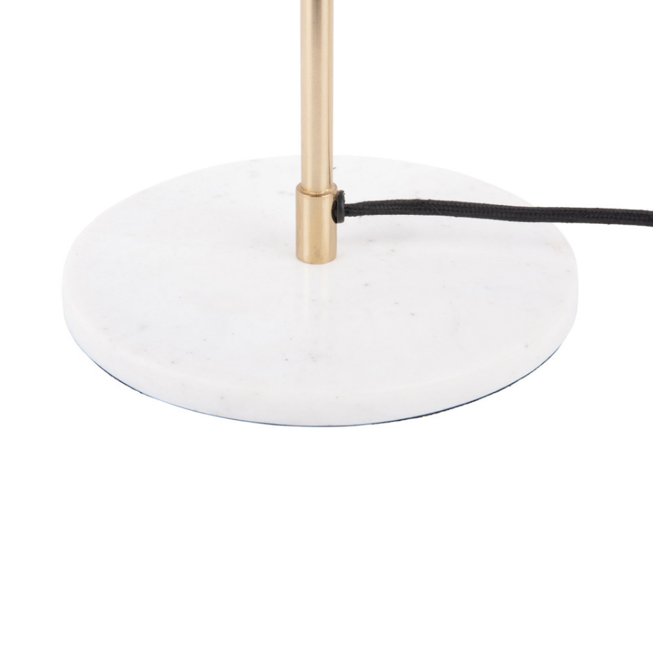 Lampe à poser en métal et marbre- WAVED DOME