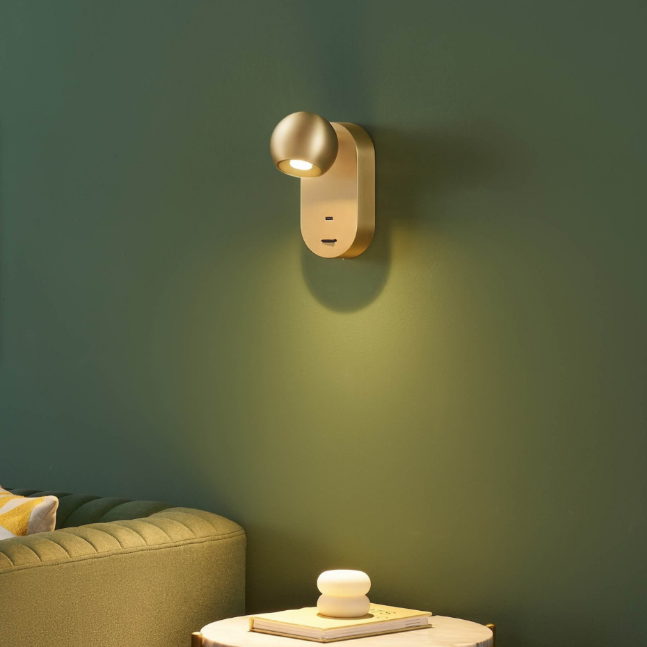 Applique LED chic avec port USB-C - YVAN