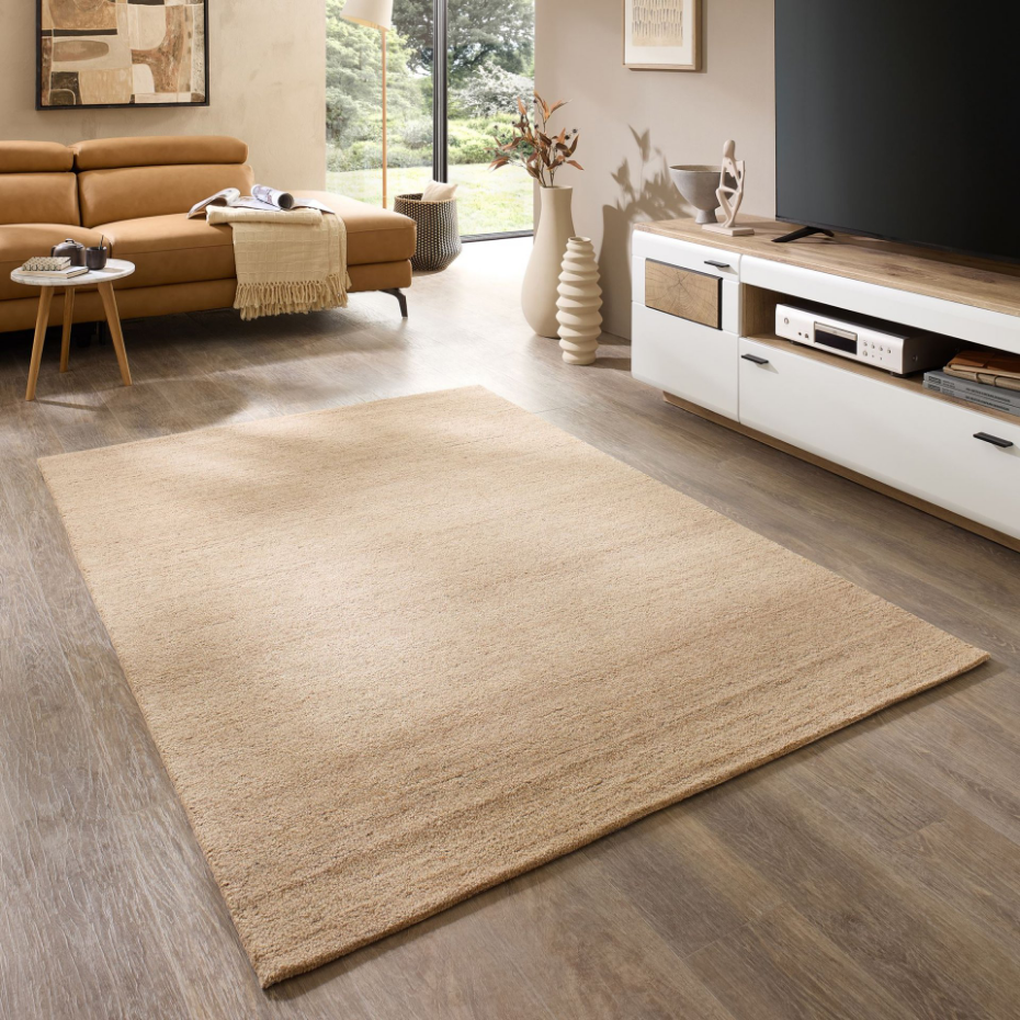 Tapis UNI en laine tufté main dans des couleurs douces