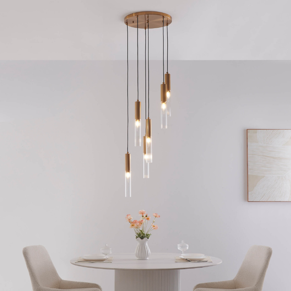 Grande Suspension avec Tubes en Verre - POGGIO