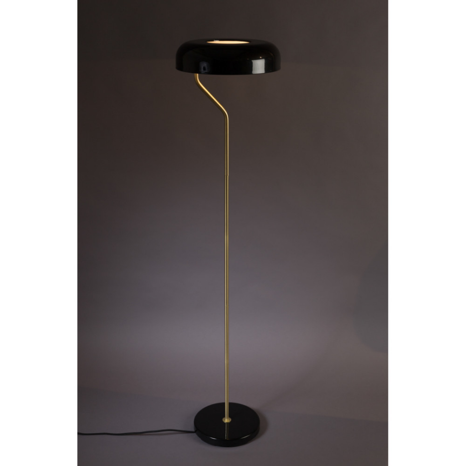 Lampadaire design métal finitions dorées- ECLIPSE