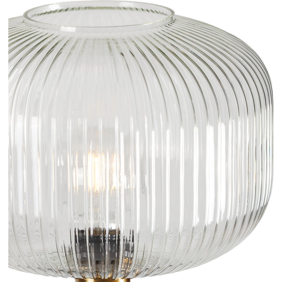 Lampadaire rond en métal pied marbre globe en verre