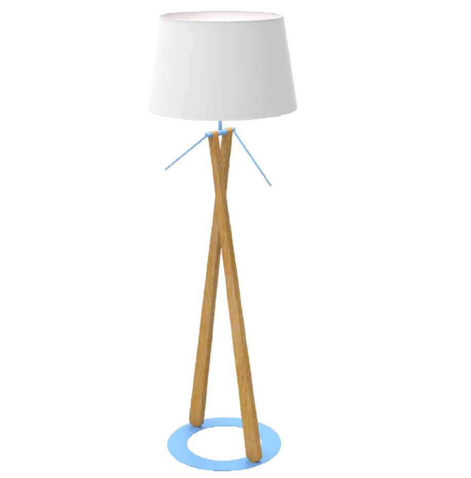 Lampadaire en hêtre verni ZAZOU