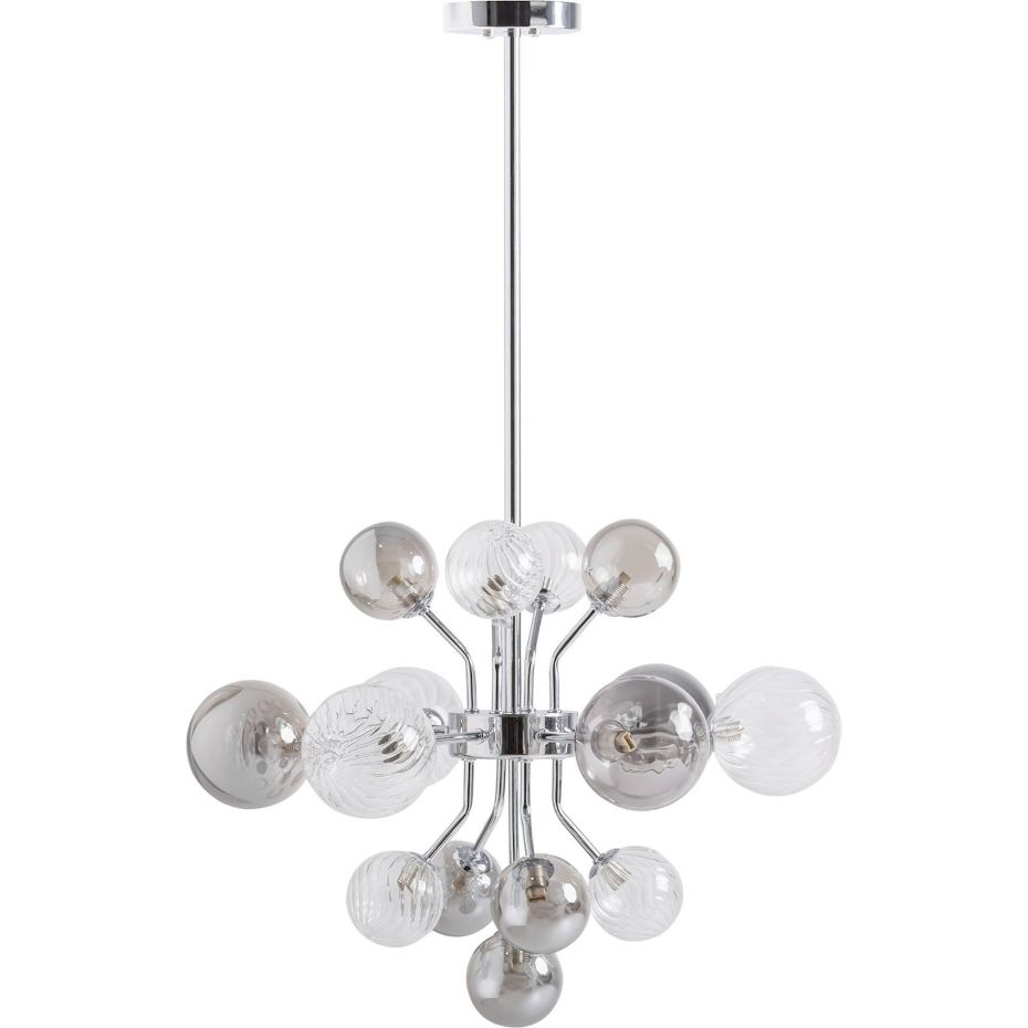 Lustre art déco en cristal fumé