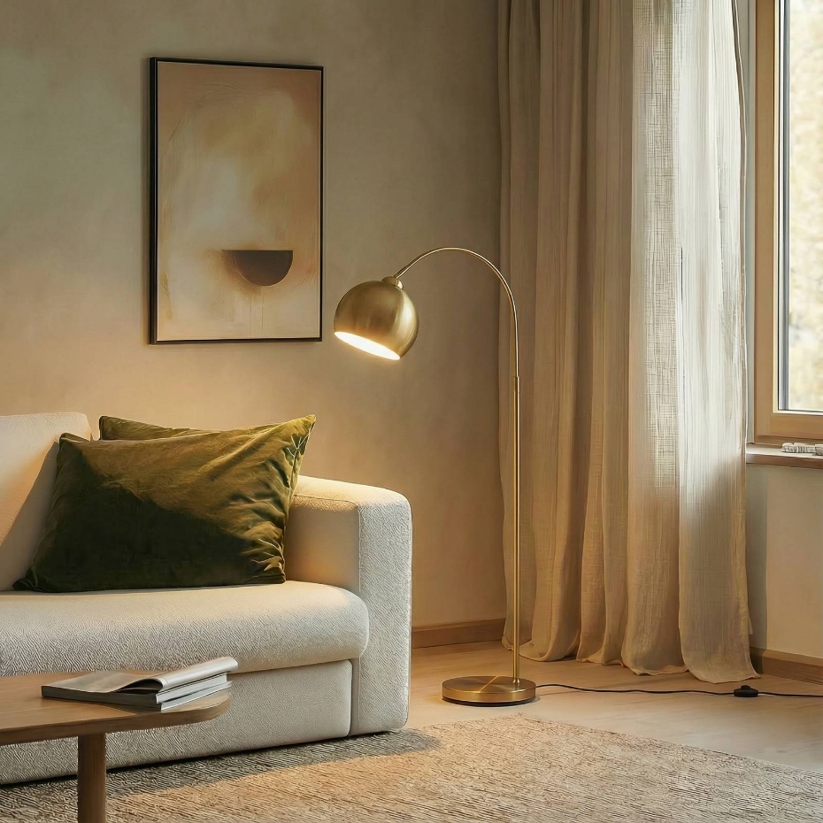 Lampadaire en métal moderne, Moisia