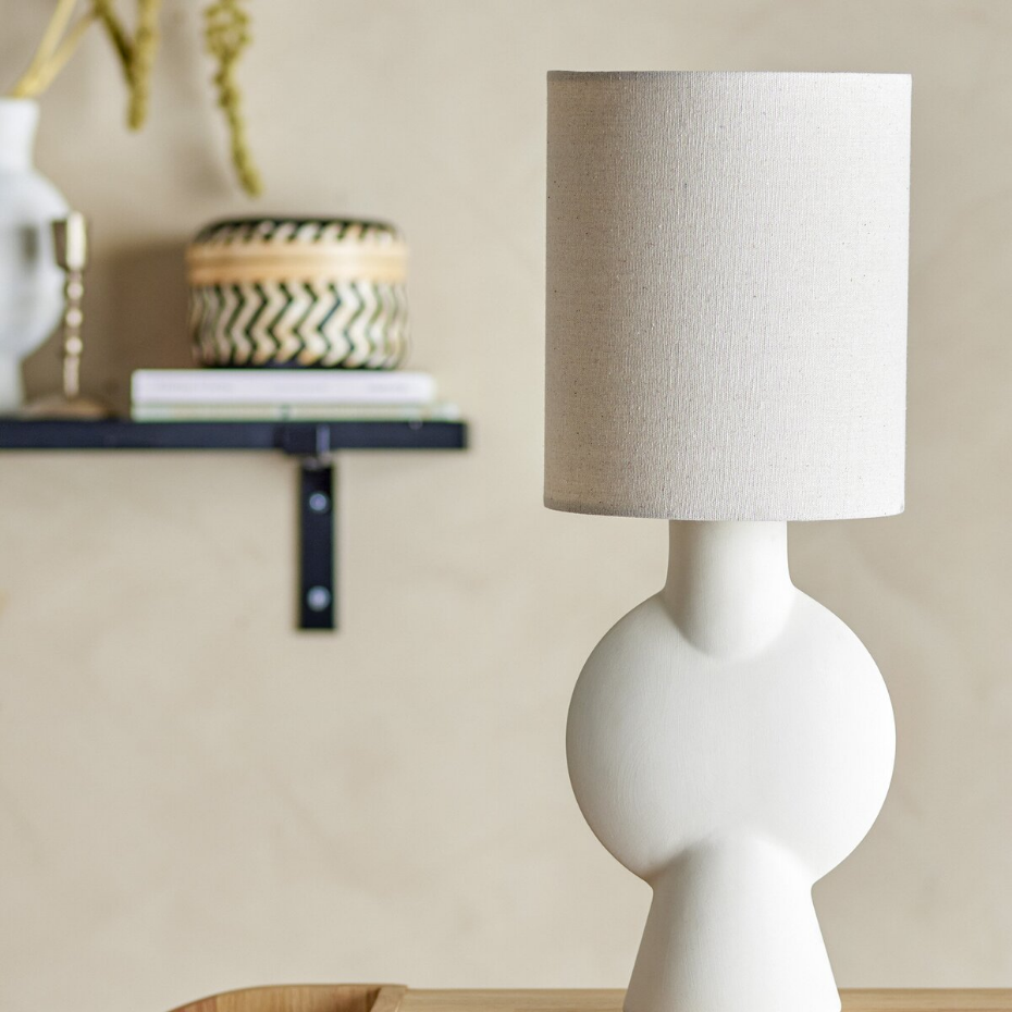 Lampe à poser grès lin  Sergio