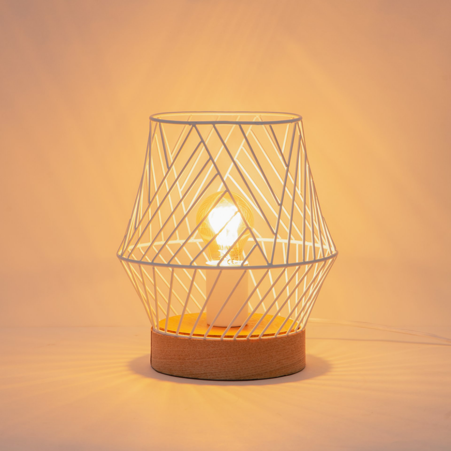 Lampe à poser métal et bois, KANEL