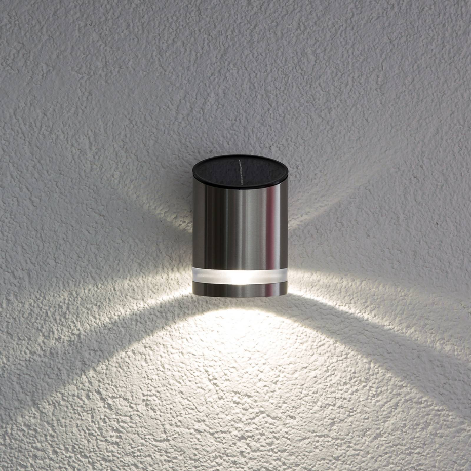 Lampe solaire extérieure en inox moderneLED