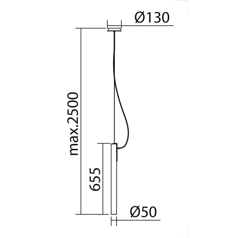 Suspension led verticale dimmable laiton Oslo