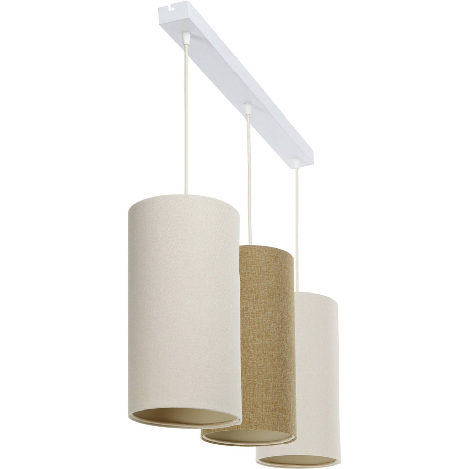 Suspension rectangulaire en tissu pour ampoule E27 Boho Elegant