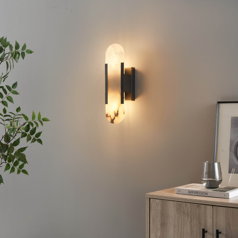 Applique LED marbre opale naturel - ENOLA